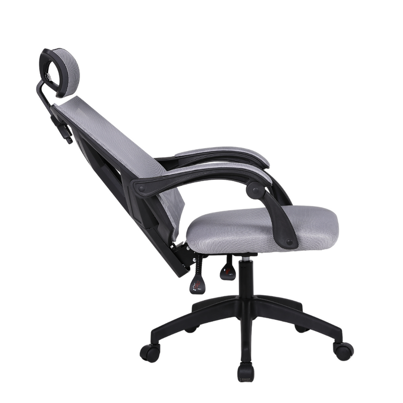 Fotel biurowy ergonomiczny obrotowy siateczkowy mesh krzesło szary Nexus