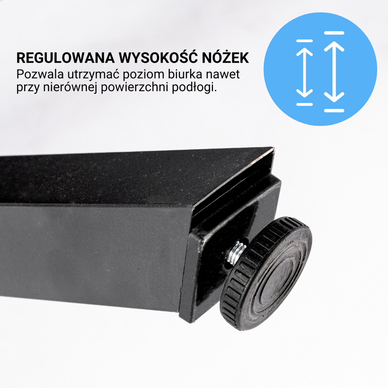 Biurko dla gracza komputerowe gamingowe 120x60 czarne Artemis