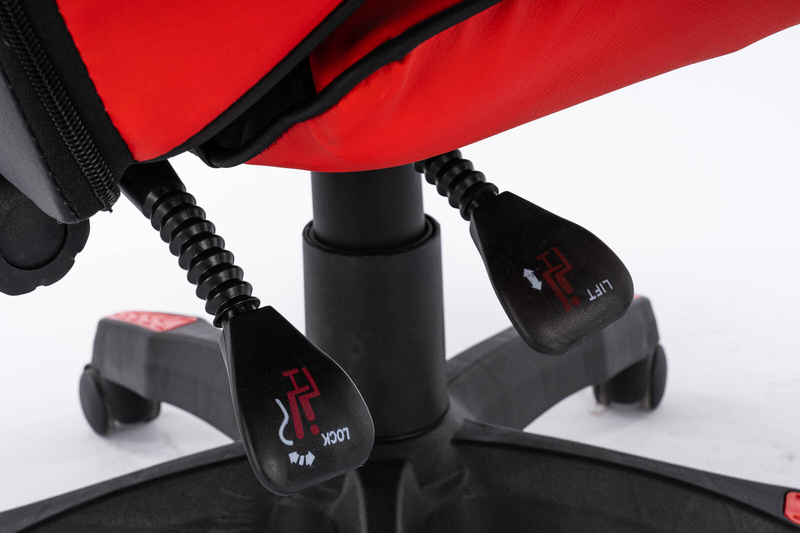 Fotel dla gracza gamingowy kubełkowy krzesło obrotowy czarno-czerwony Prince