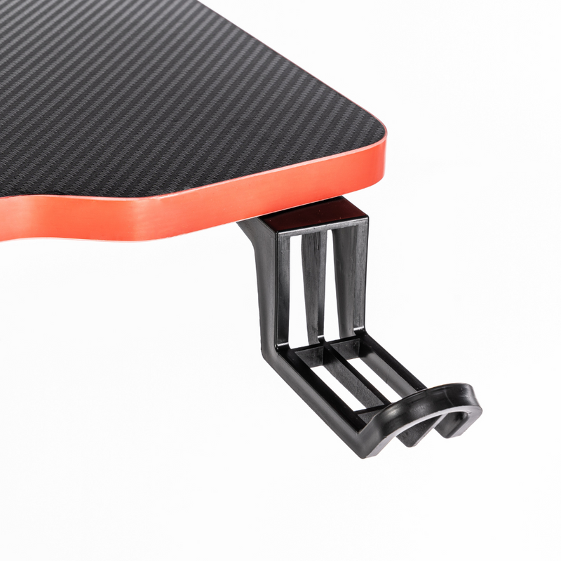 Biurko dla gracza komputerowe gamingowe 120x60 czarno-czerwone Ares