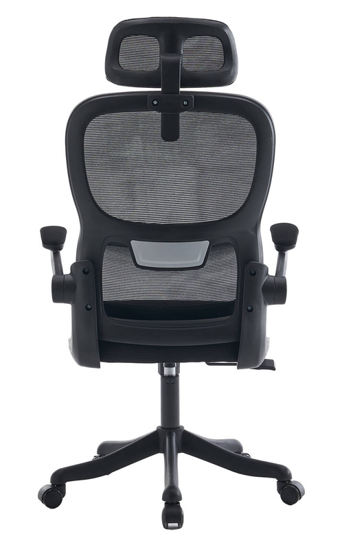 Fotel biurowy ergonomiczny obrotowy siateczkowy bujany krzesło czarny Classic