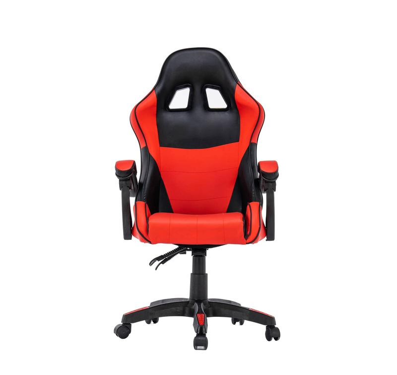 Fotel dla gracza gamingowy kubełkowy krzesło obrotowy czarno-czerwony Prince