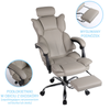 Fotel ergonomiczny biurowy obrotowy z podnóżkiem do biurka Khaki Office