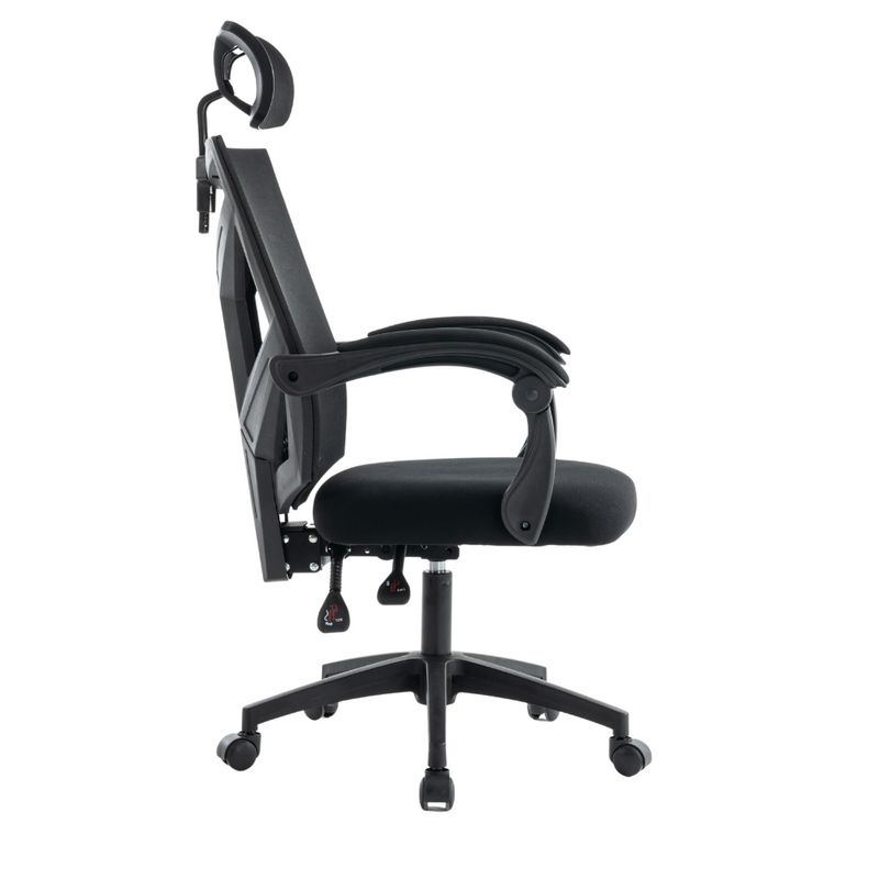 Fotel biurowy ergonomiczny obrotowy siateczkowy mesh krzesło czarny Nexus