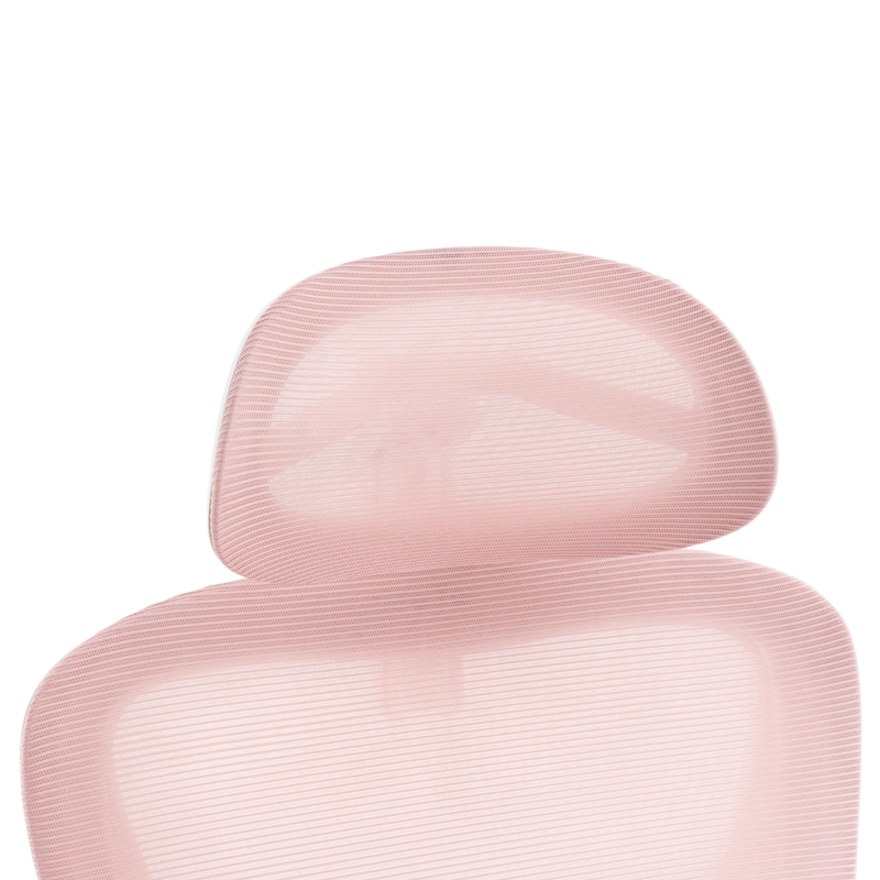 Fotel biurowy ergonomiczny obrotowy siateczkowy bujany krzesło różowo-biały Prime