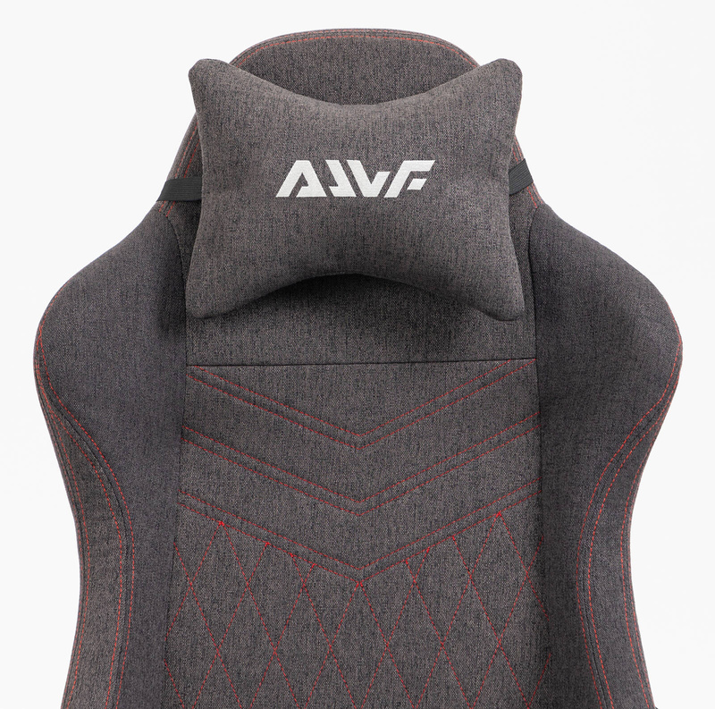 Fotel dla gracza gamingowy kubełkowy materiałowy ergonomiczny krzesło z podnóżkiem brązowy Modern