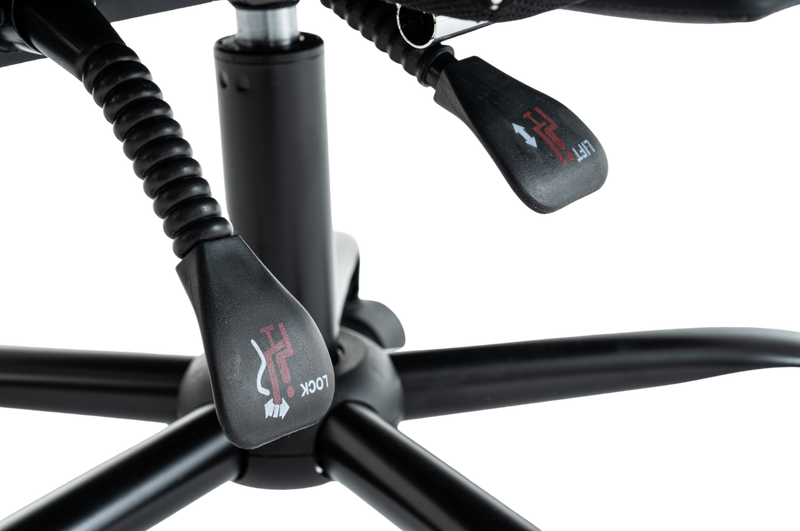 Fotel biurowy ergonomiczny obrotowy krzesło z podnóżkiem czarno-biały Premium