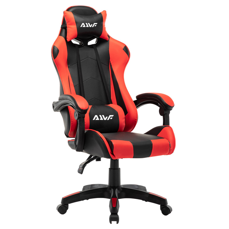 Fotel gramingowy krzesło dla gracza biurowy kubełkowy obrotowy czarno-czerwony Vito