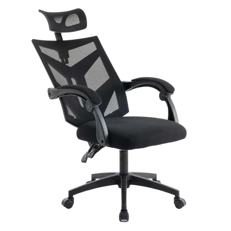 Fotel biurowy ergonomiczny obrotowy siateczkowy mesh krzesło czarny Nexus