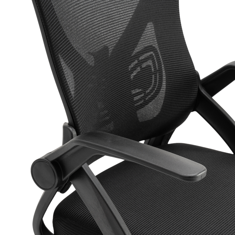 Fotel biurowy ergonomiczny obrotowy siateczkowy bujany krzesło czarny Simple