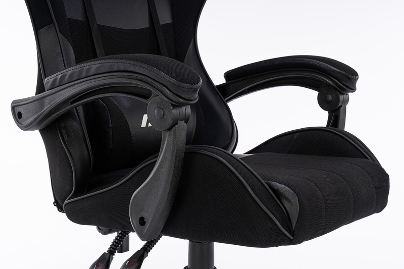 Fotel dla gracza gamingowy krzesło ergonomiczny obrotowy biurowy czarny King