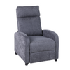 Fotel rozkładany wypoczynkowy relaksacyjny materiałowy ciemny szary Chuck