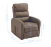 Fotel rozkładany wypoczynkowy relaksacyjny brązowy Ohio