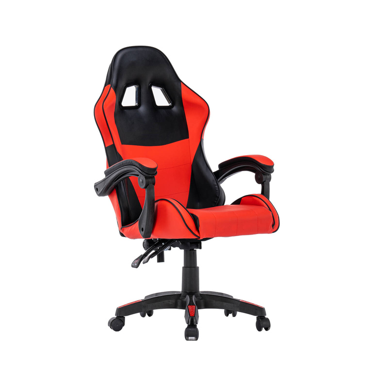 Fotel dla gracza gamingowy kubełkowy krzesło obrotowy czarno-czerwony Prince