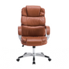Fotel biurowy ergonomiczny obrotowy krzesło ekoskóra brązowy Grand