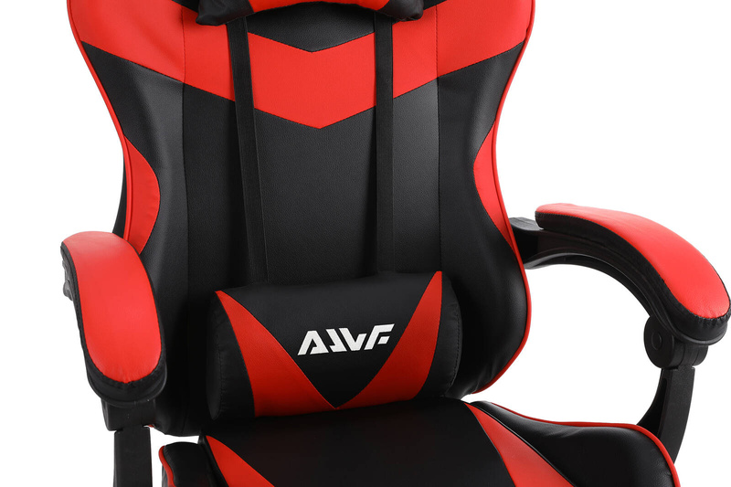 Fotel dla gracza gamingowy krzesło kubełkowy mocny ergonomiczny biurowy czarno-czerwony Milan