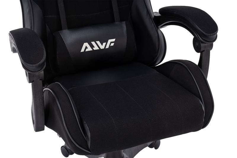 Fotel dla gracza gamingowy krzesło ergonomiczny obrotowy biurowy czarny King