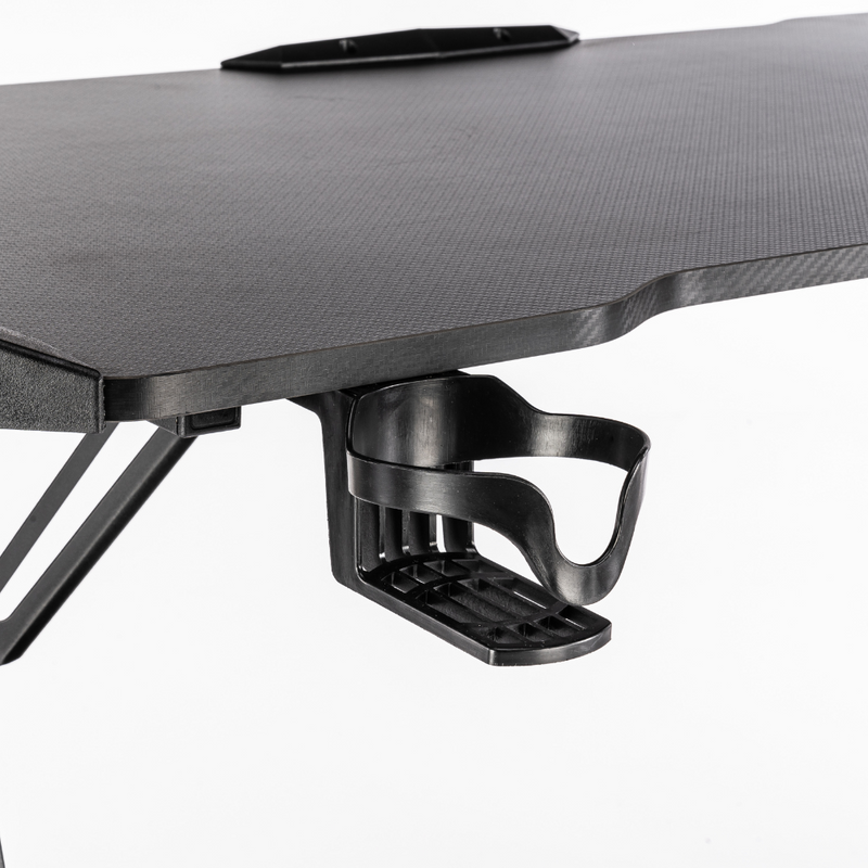 Biurko dla gracza komputerowe gamingowe LED 120x60 czarne Apollo