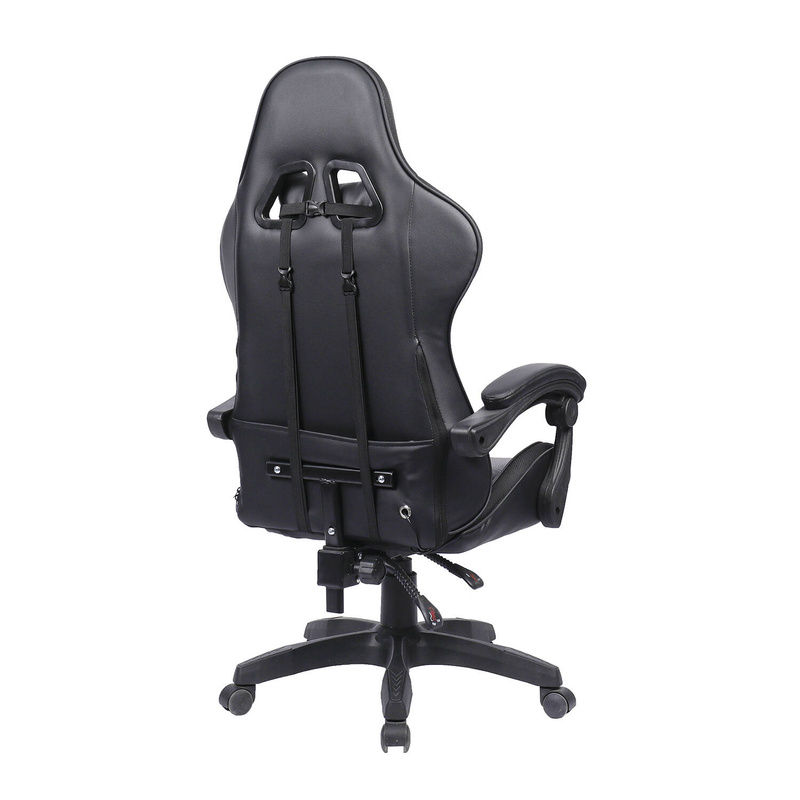 Fotel gamingowy krzesło dla gracza kubełkowy ergonomiczny biurowy czarny LED Funky