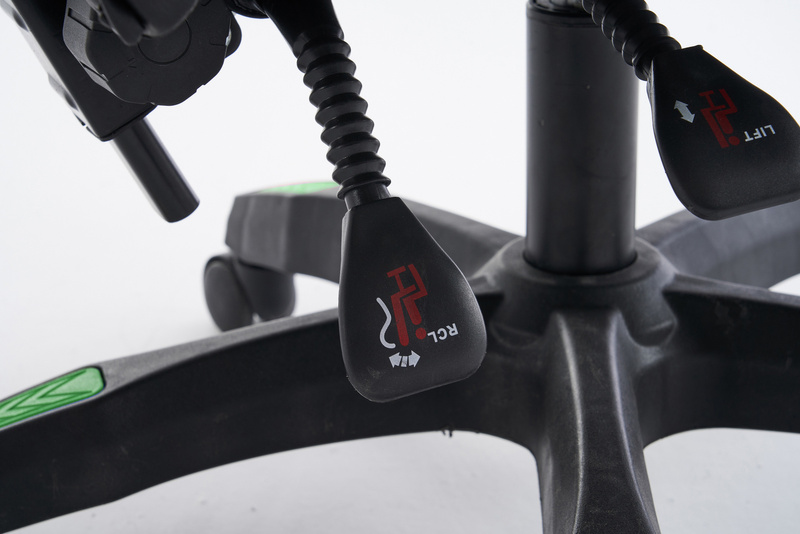 Fotel dla gracza gamingowy biurowy ergonomiczny z podnóżkiem krzesło obrotowe zielono-czarny Sienna