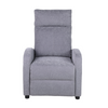 Fotel rozkładany wypoczynkowy relaksacyjny materiałowy jasny szary Chuck