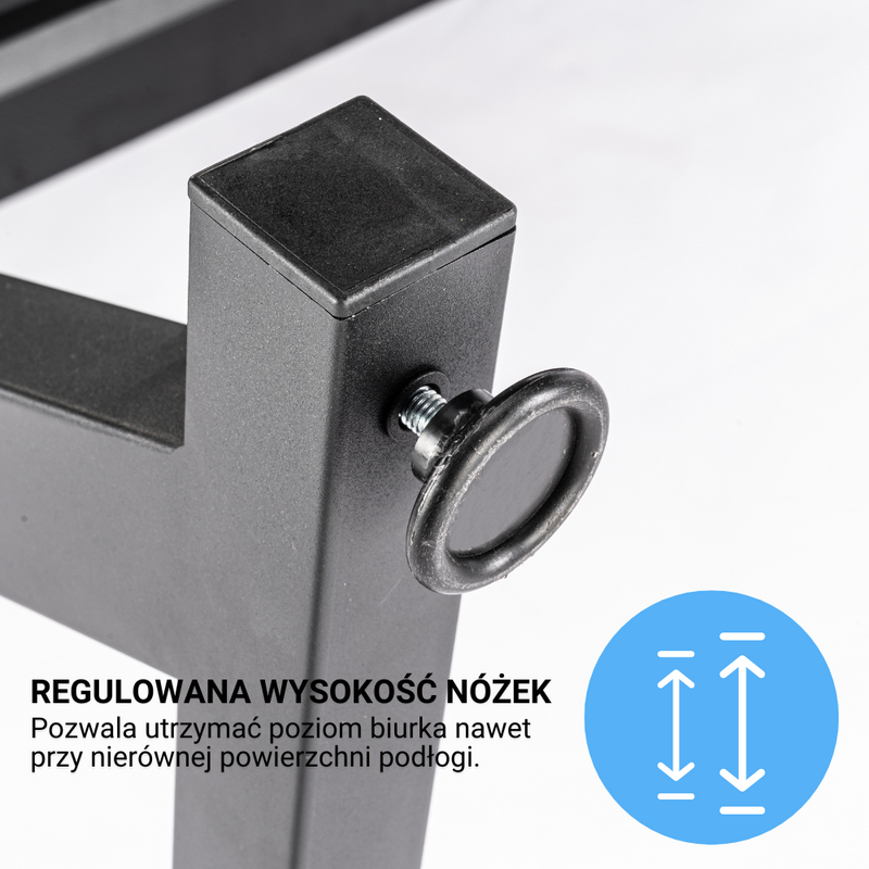 Biurko dla gracza komputerowe gamingowe 120x60 czarne Hades