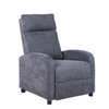 Fotel rozkładany wypoczynkowy relaksacyjny materiałowy ciemny szary Chuck