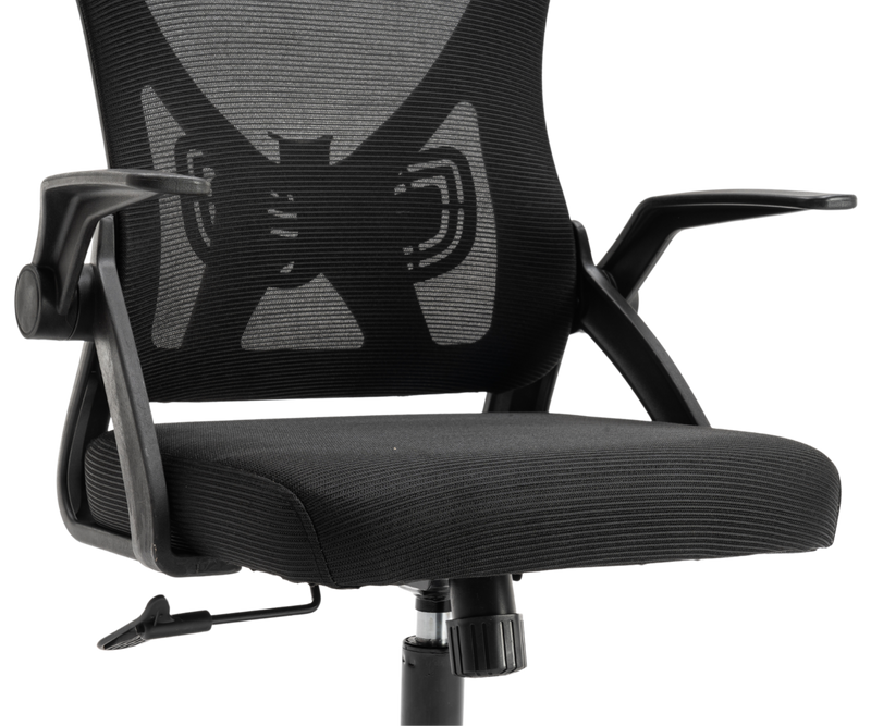 Fotel biurowy ergonomiczny obrotowy siateczkowy bujany krzesło czarny Simple