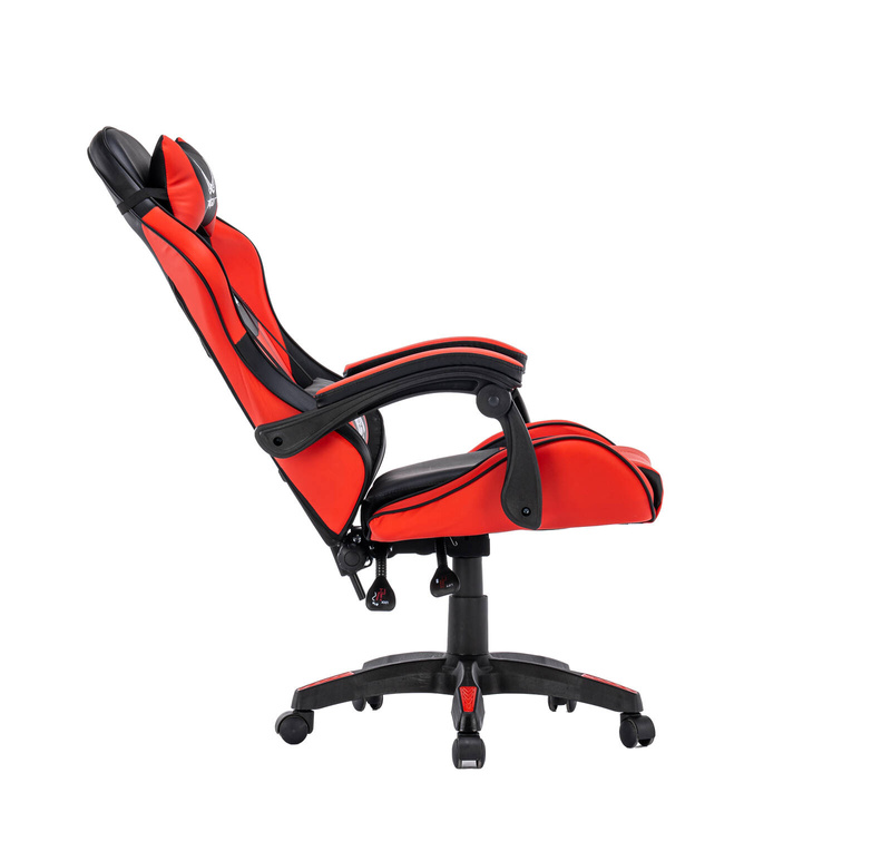 Fotel dla gracza gamingowy kubełkowy krzesło obrotowy czarno-czerwony Prince