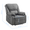 Fotel rozkładany wypoczynkowy relaksacyjny szary William