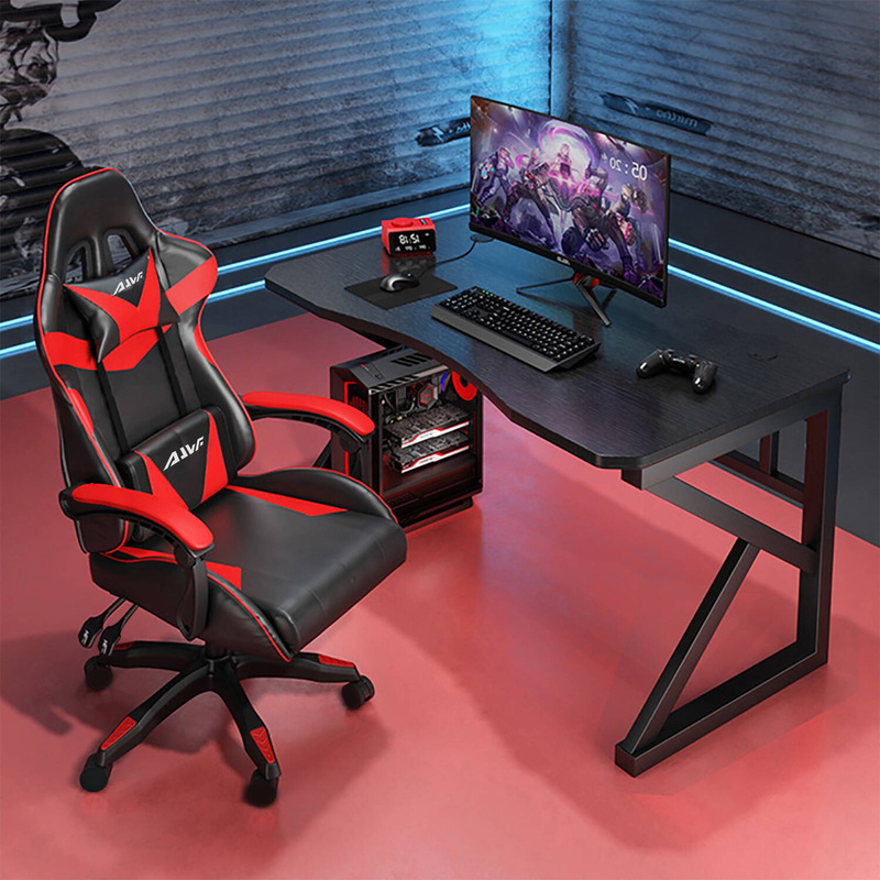 Fotel dla gracza gamingowy krzesło kubełkowy mocny ergonomiczny biurowy czarno-czerwony Milan