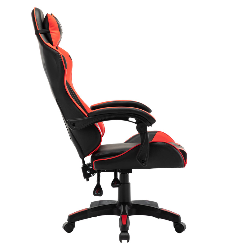 Fotel gramingowy krzesło dla gracza biurowy kubełkowy obrotowy czarno-czerwony Vito