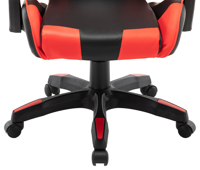 Fotel gramingowy krzesło dla gracza biurowy kubełkowy obrotowy czarno-czerwony Vito