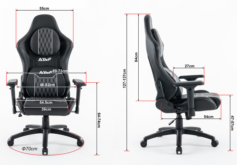 Fotel dla gracza gamingowy ergonomiczny krzesło czarny Tucker