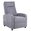 Fotel rozkładany wypoczynkowy relaksacyjny materiałowy jasny szary Chuck