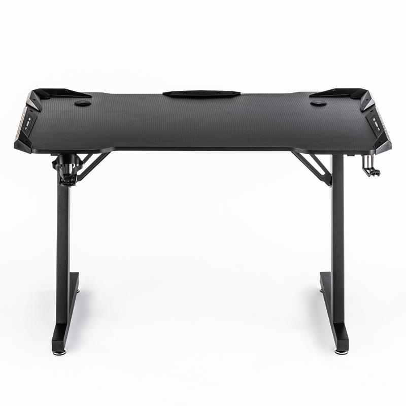 Biurko dla gracza komputerowe gamingowe LED 120x60 czarne Apollo