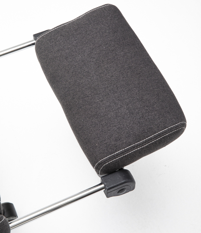 Fotel dla gracza gamingowy kubełkowy materiałowy ergonomiczny krzesło z podnóżkiem czarny Modern