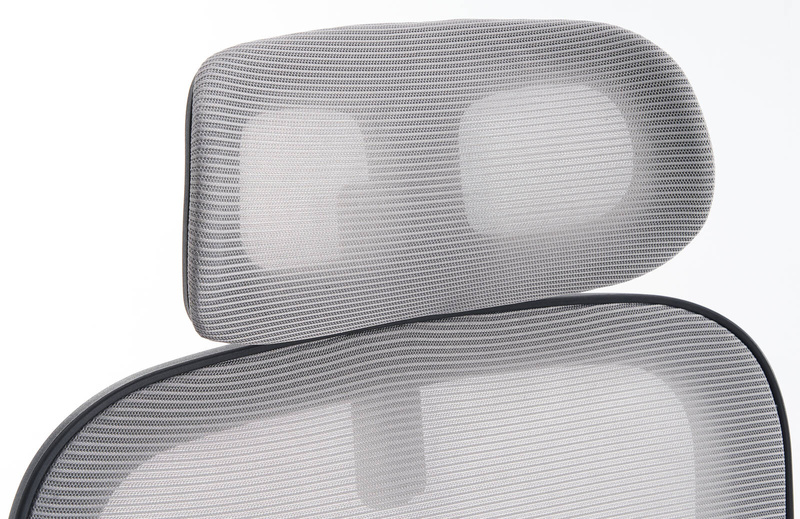 Fotel biurowy ergonomiczny obrotowy siateczkowy bujany szaro-czarny Classic