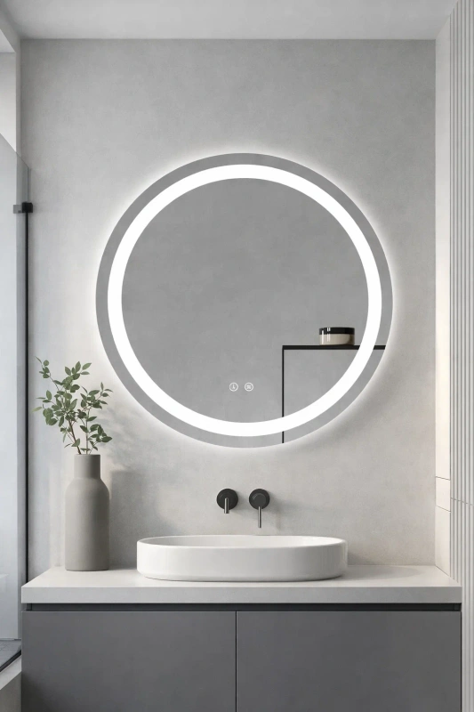 Lustro podświetlane LED ANTI-FOG 60 cm okrągłe J112