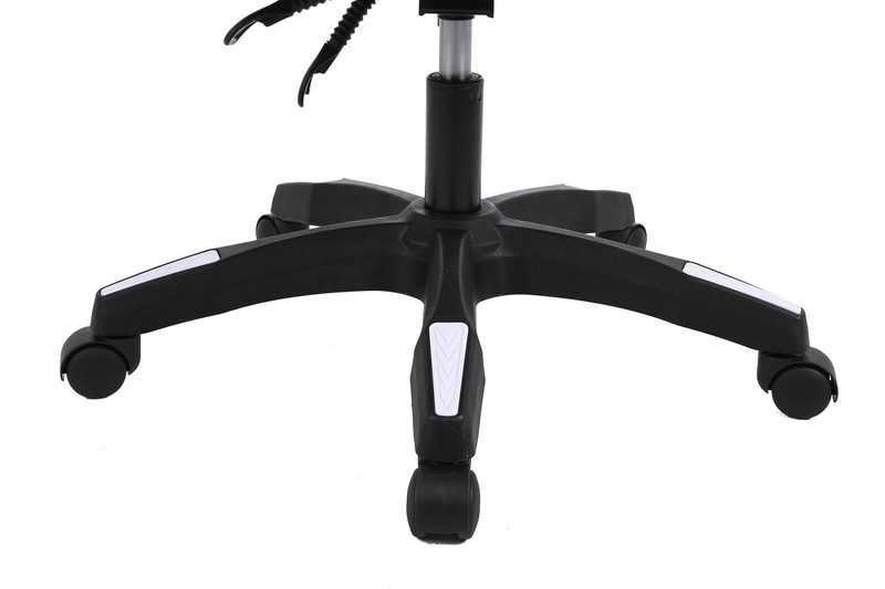 Fotel gamingowy krzesło dla gracza kubełkowy ergonomiczny biurowy biało-czarny Milan