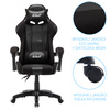 Fotel biurowy dla gracza gamingowy krzesło kubełkowe obrotowy czarny Vito
