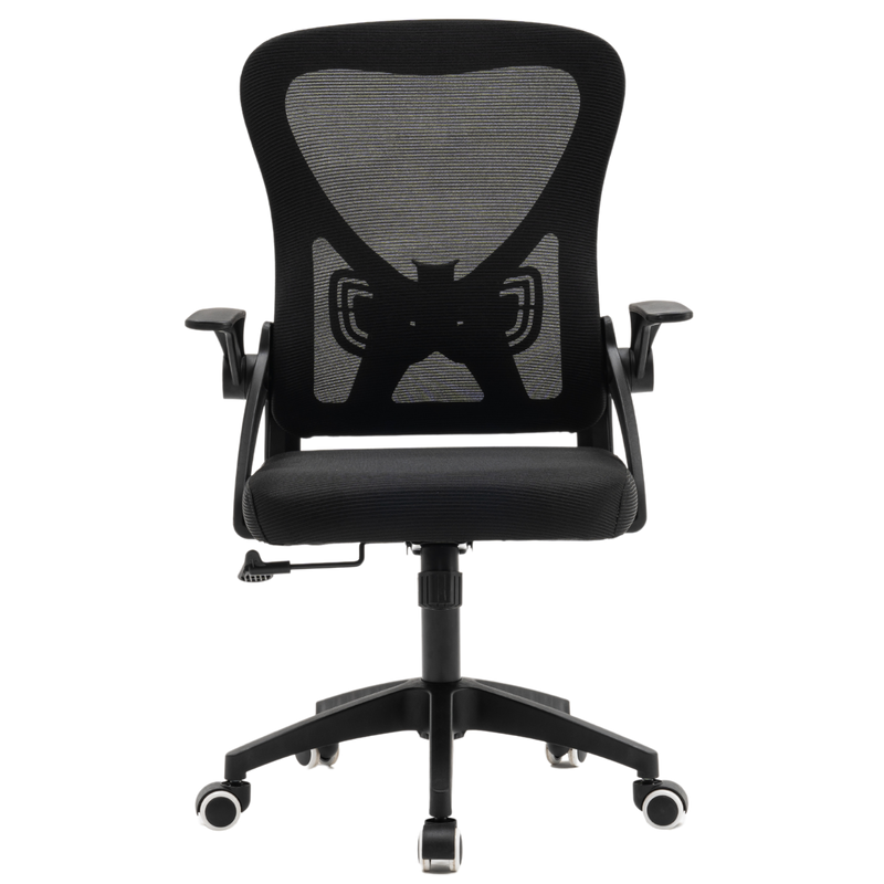 Fotel biurowy ergonomiczny obrotowy siateczkowy bujany krzesło czarny Simple