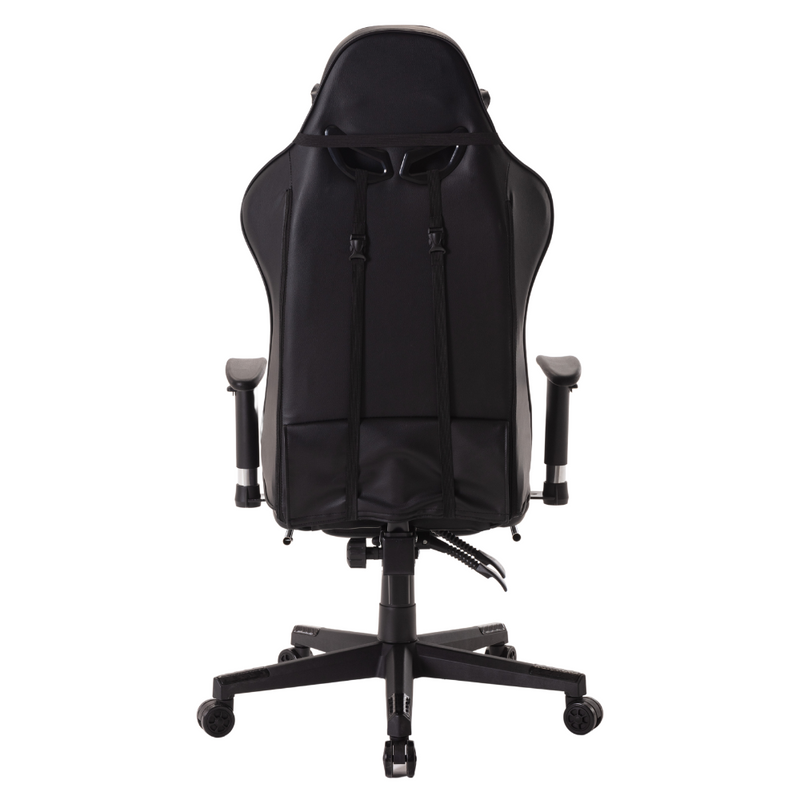 Fotel dla gracza gamingowy ergonomiczny krzesło biurowe z podnóżkiem czarny Corpo