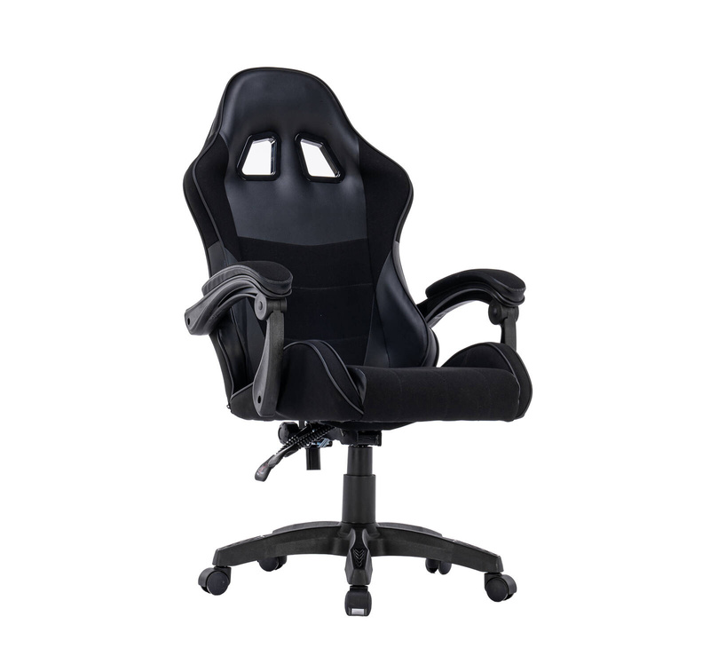 Fotel dla gracza gamingowy krzesło ergonomiczny obrotowy biurowy czarny King