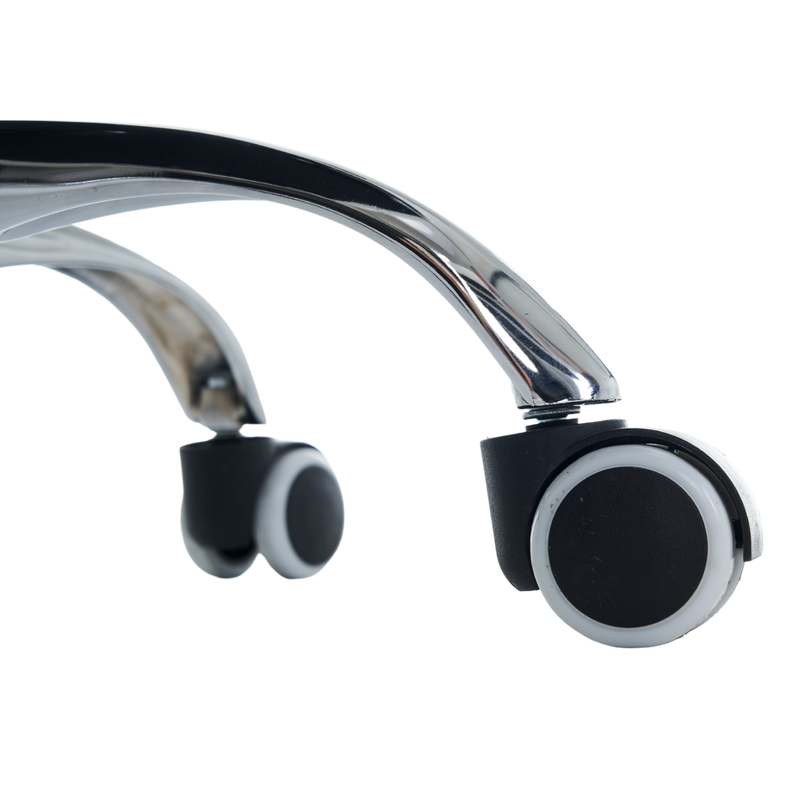 Fotel biurowy ergonomiczny obrotowy bujany krzesło z podnóżkiem ekoskóra biały Elegant