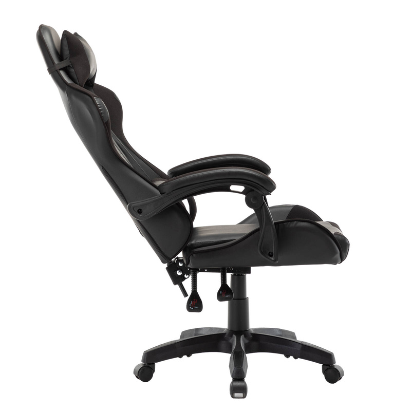 Fotel biurowy dla gracza gamingowy krzesło kubełkowe obrotowy czarny Vito