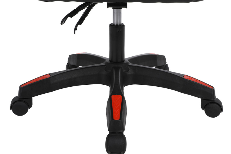 Fotel dla gracza gamingowy krzesło kubełkowy mocny ergonomiczny biurowy czarno-czerwony Milan