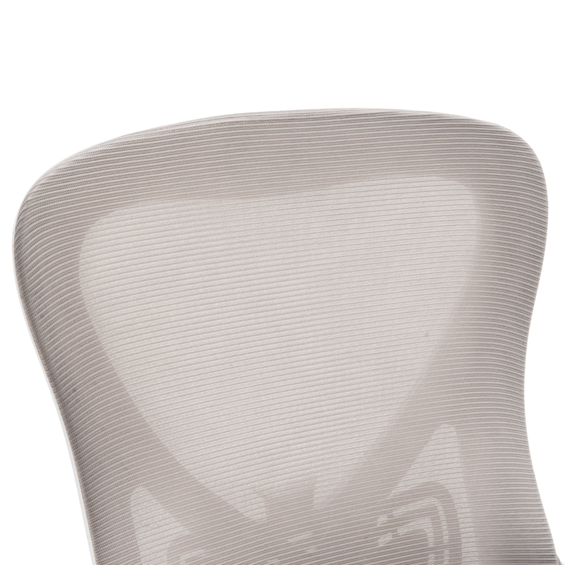 Fotel biurowy ergonomiczny obrotowy siateczkowy bujany krzesło biało-szary Simple