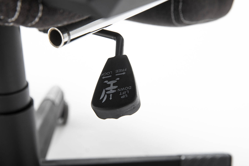 Fotel dla gracza gamingowy kubełkowy materiałowy ergonomiczny krzesło z podnóżkiem czarny Modern