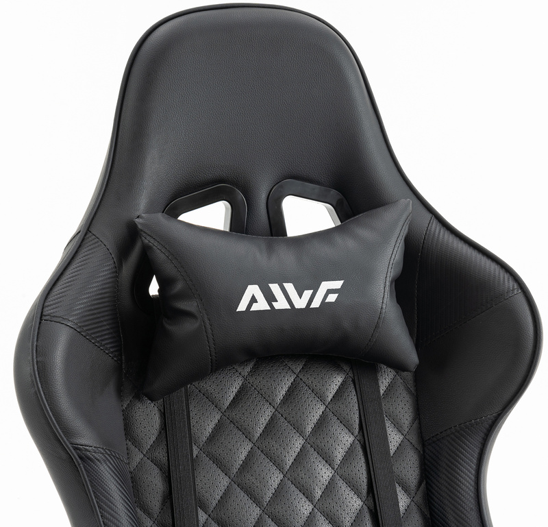 Fotel dla gracza gamingowy ergonomiczny krzesło z podnóżkiem czarny Zeus Carbon